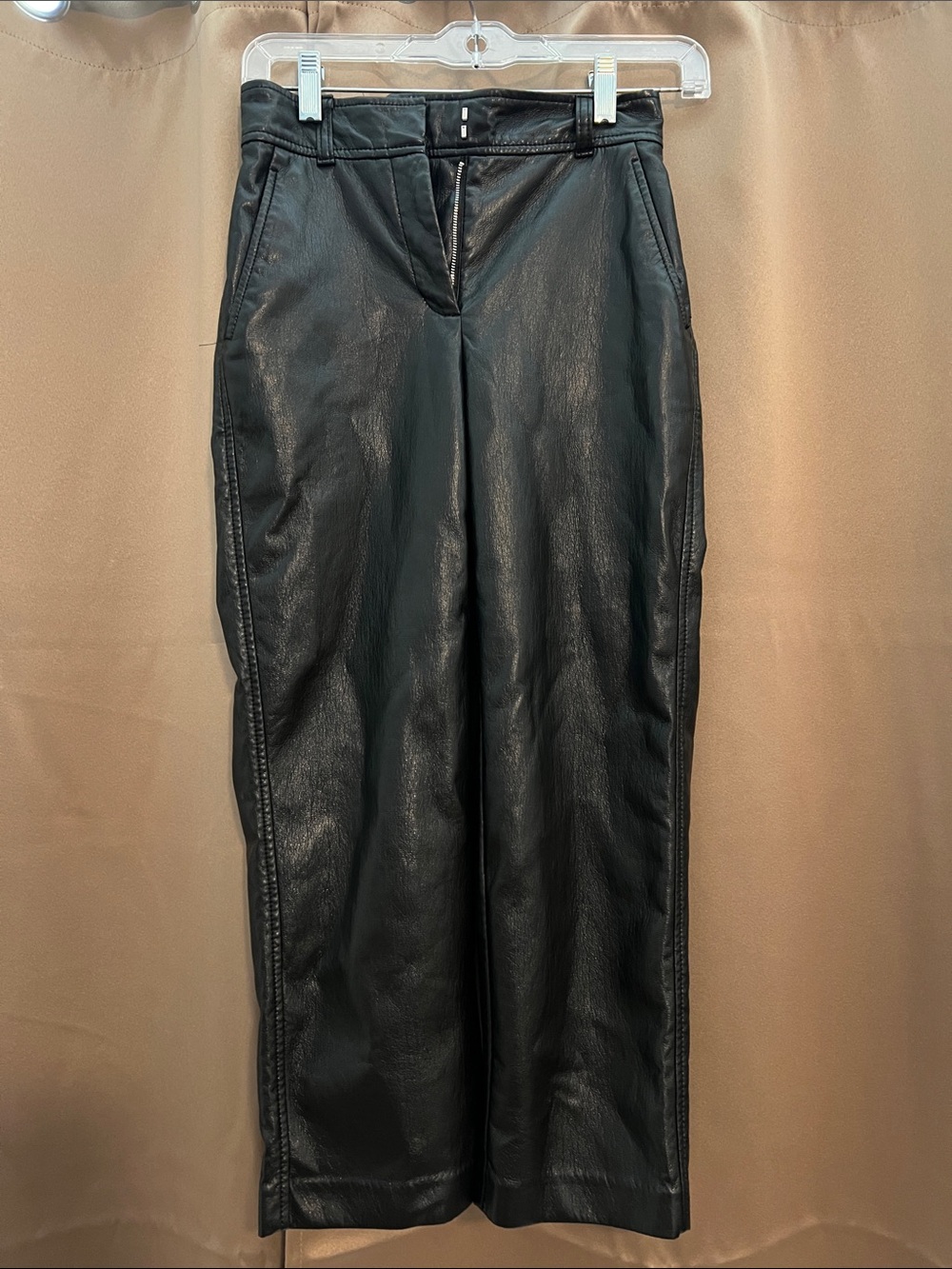 Babaton Leather Straight Leg Pants